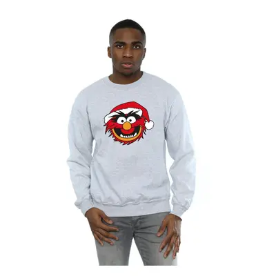 (M, Sports Grey) Disney Mens The Muppets Animal Christmas Sweatshirt