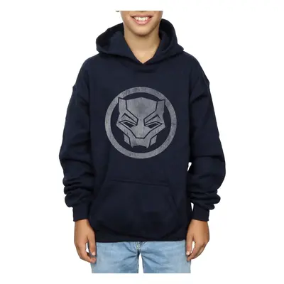 (12-13 Years, Navy Blue) Marvel Boys Black Panther Distressed Icon Hoodie