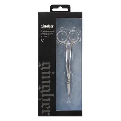 Gingher Double-Curved Machine Embroidery Scissors 6"-01005866