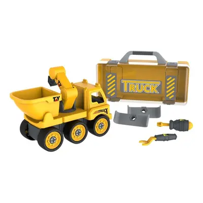 4 IN Detachable Puzzle DIY Truck Assembled Engineering Vehicle Loading and Unloading Crane Dieca