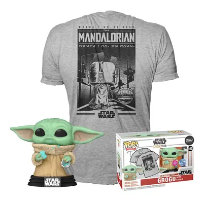 Funko Pop! & Tee: The Mandalorian - Grogu with Cookies