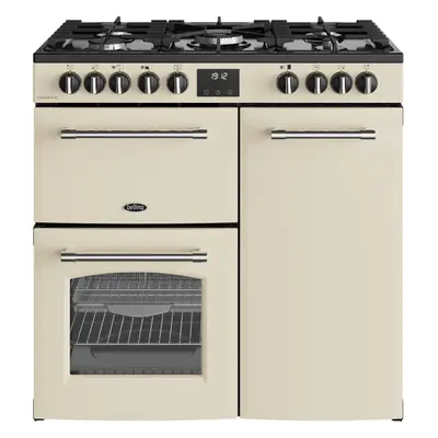 Belling Farmhouse 90DF 90cm Dual Fuel Range Cooker - Cream - A/A Energy Rated