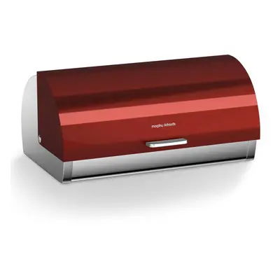 Morphy Richards Accents Roll Top Bread Bin, Stainless Steel, Red