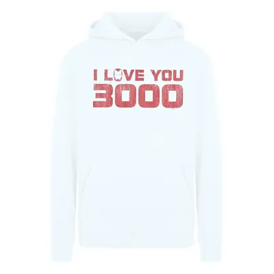 (M, White) Marvel Mens Avengers Endgame I Love You Distressed Hoodie