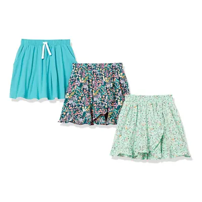 Amazon Essentials Toddler Girls' Knit Scooter Skirts Pack of Teal