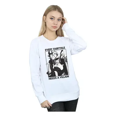 (XL, White) Disney Princess Womens/Ladies Every Fairy Tale Needs A Villain Sweatshirt