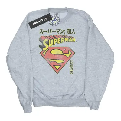 (L, Sports Grey) DC Comics Mens Superman Shield Sweatshirt