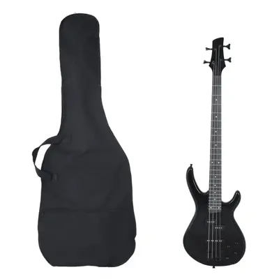 (black) vidaXL Electric Bass Guitar for Beginner with Bag Precision Bass Jazz Bass