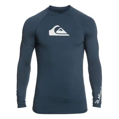 (S, Navy Blazer) Quiksilver Mens All Time Long Sleeve UPF Rash Guard Vest T-Shirt Top