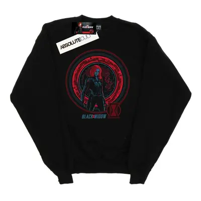 (M, Black) Marvel Womens/Ladies Black Widow Movie Computer Globe Sweatshirt