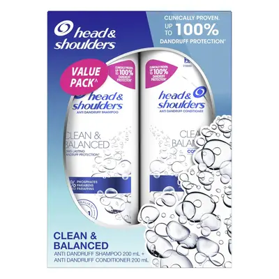 Head & Shoulders Shampoo Conditioner Clean Balanced Anti-Dandruff Bundle Pack