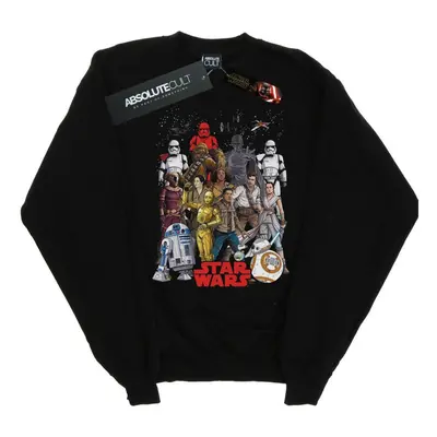 (M, Black) Star Wars Mens The Rise Of Skywalker Character Collage Sweatshirt