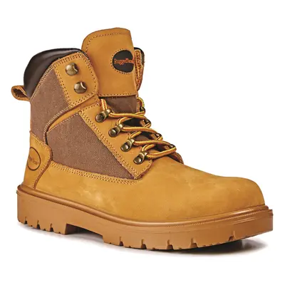 (6) Derby Honey Nubuck Safety Work Boots Steel Toe Anti-Static Anti-Slip Midsole