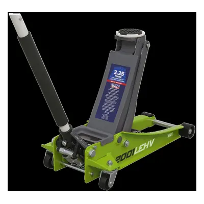 Trolley Jack 2.25 Tonne Low Profile Rocket Lift Hi-Vis Green