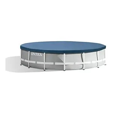 INTEX Round Metal Frame Pool Cover, Blue, ft