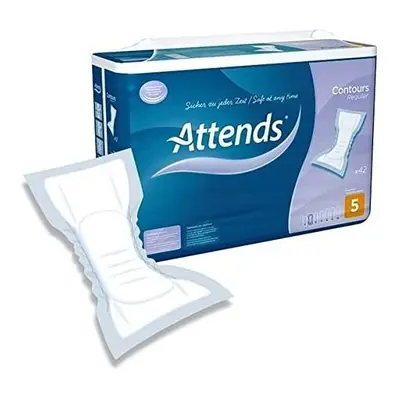 Attends Contours Regular Incontinence Pad, White (Pack of 42)