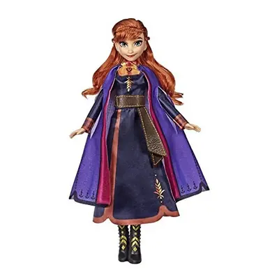 Disney Frozen Singing Anna Doll with Music in Purple Dress 2, Toy for Children from Years