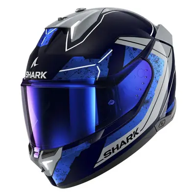 (L) Shark Skwal i3 Full Face Helmet Rhad Blue / Chrome / Silver