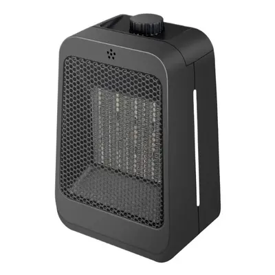 (Knob Mode, UK) PTC Small Heater Fan: 3-Gear Adjustable, Remote Control, Timer, Oscillating Desk