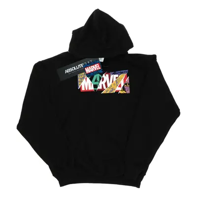 (3-4 Years, Black) Marvel Boys Collage Logo Hoodie