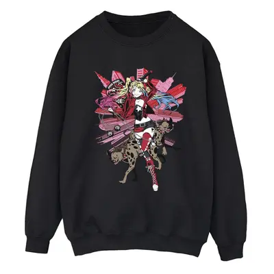 (S, Black) DC Comics Womens/Ladies Harley Quinn Hyenas Sweatshirt