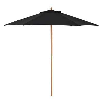 Outsunny 2.5m Wood Garden Parasol Sun Shade Patio Outdoor Wooden Umbrella Canopy