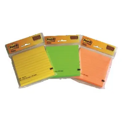 3M Vsj7849 4490-SSMX Sticky note Super Sticky Lined Note 4x4 Asst