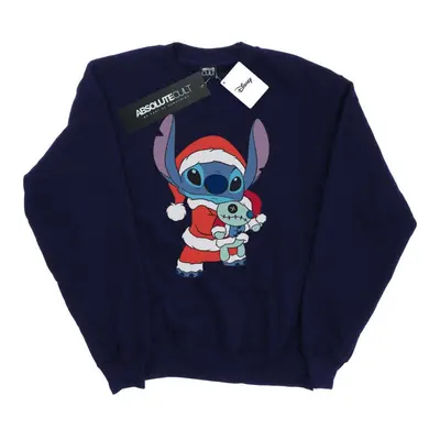 (L, Navy Blue) Disney Womens/Ladies Lilo And Stitch Stitch Christmas Sweatshirt