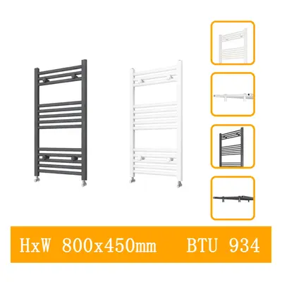 (anthracite, 800x450mm) Stylish Straight Towel Rail HeatingTowel Radiator