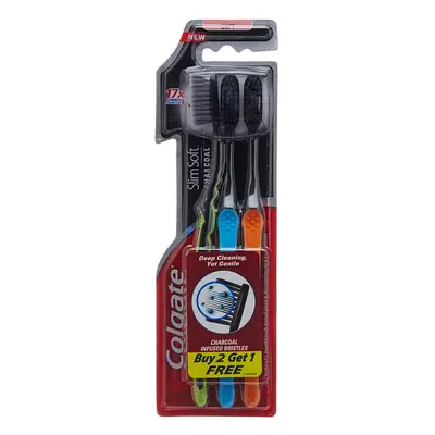 Colgate Slim Soft Charcoal - Pack of