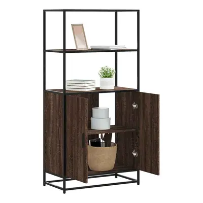 vidaXL Highboard Brown Oak 68x35x139 cm Engineered Wood and Metal