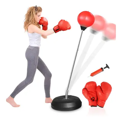 Speed Punch Ball Set: Boxing Gear for All - Black and Red