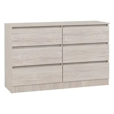 Malvern Drawer Chest in Beige Urban Snow Finish Recessed Handles