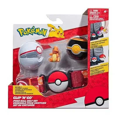 PKW3163 Set-2-Inch Charmander Battle Figure with Clip âN' Go Plus Luxury Ball and PokÃ©ball Ac