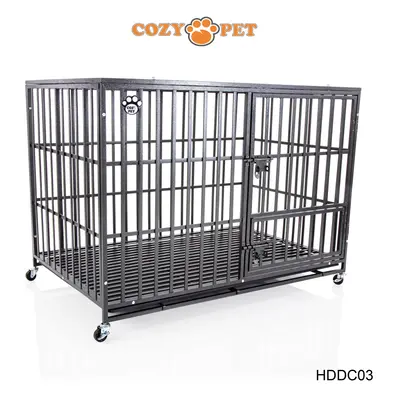 Heavy Duty Dog Cage By Cozy Pet Steel Crate Vet Groomers Commercial Use Kennel HDDC03