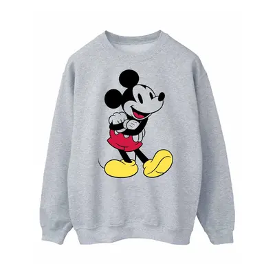 (M, Sports Grey) Disney Mens Classic Mickey Mouse Sweatshirt