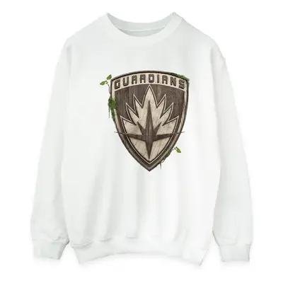 (XL, White) Marvel Mens I Am Groot Guardian Emblem Sweatshirt