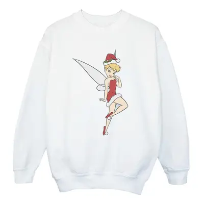 (S, White) Disney Womens/Ladies Tinker Bell Christmas Sweatshirt