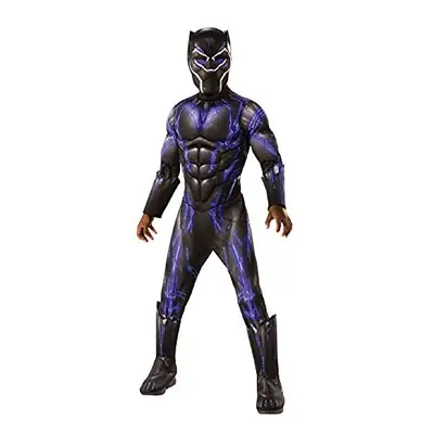 Rubie's Official Avengers Black Panther Battle Suit, Deluxe Child Costume - Small, Age 3-4, Heig