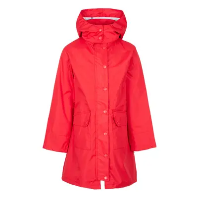 (11-12 Years, Red) Trespass Girls Waterproof Hooded Jacket Drizzling