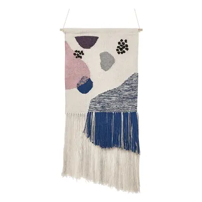 Cotton Wall Hanging with Tassels Multicolour KASUR