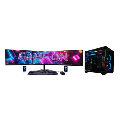 i7 Gaming PC - 32GB RAM/2TB SSD/3TB HDD/WIN11/RTX 8GB - 3x24" Monitors