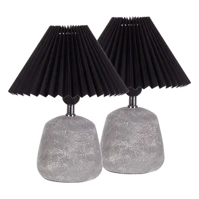 Set of Table Lamps ZEYI Ceramic Black