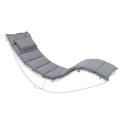 Sun Lounger Pad Cushion Grey BRESCIA