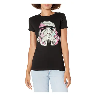 STAR WARS Junior's Stained Glass Stormtrooper T-Shirt - Black - Large