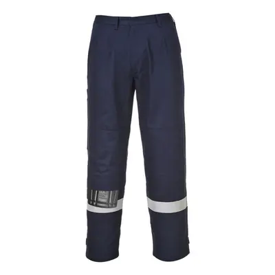 (L T, Navy) Portwest Mens Bizflame Plus Work Trousers