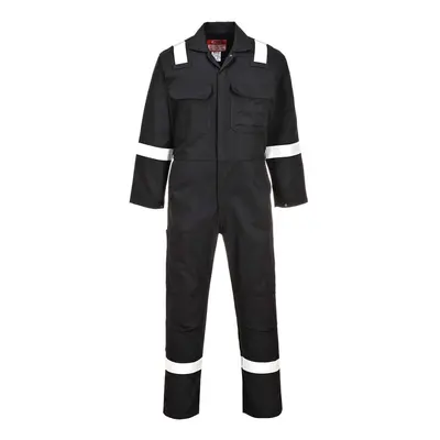 (L R, Black) Portwest Unisex Adult Iona Bizweld Fire Resistant Overalls