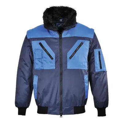 (L, Navy) Portwest Mens Two Tone Pilot Jacket