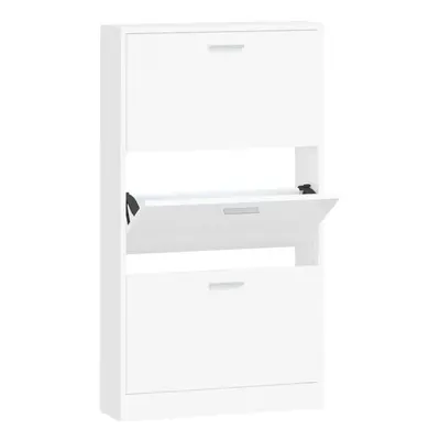 (White, x x cm (W x D x H)) New Wood Shoe Cabinet 5Drawer Organiser Furniture Multi Colours Mult