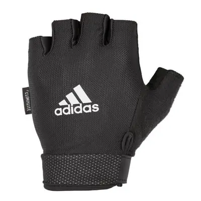 (White, S) Adidas Adjustable Essential Gloves Weight Lifting Fitness Training Gym Workout